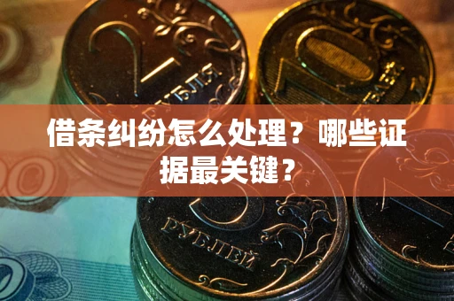 武汉借条纠纷怎么处理？哪些证据最关键？