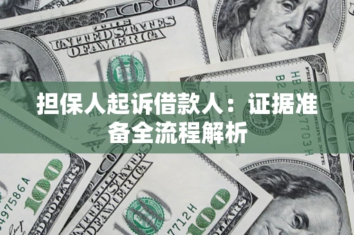 武汉担保人起诉借款人：证据准备全流程解析