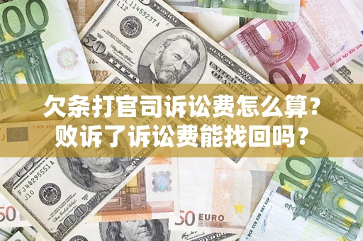 武汉欠条打官司诉讼费怎么算？败诉了诉讼费能找回吗？