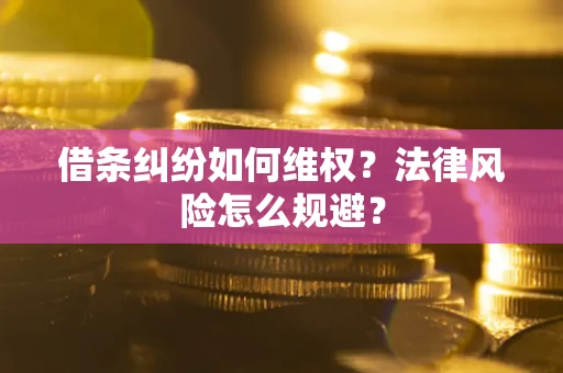 武汉借条纠纷如何维权？法律风险怎么规避？