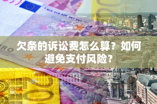 武汉欠条的诉讼费怎么算？如何避免支付风险？