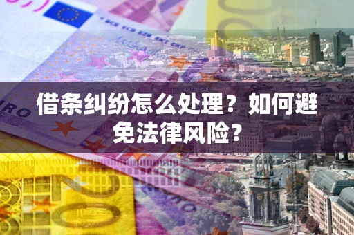 武汉借条纠纷怎么处理？如何避免法律风险？